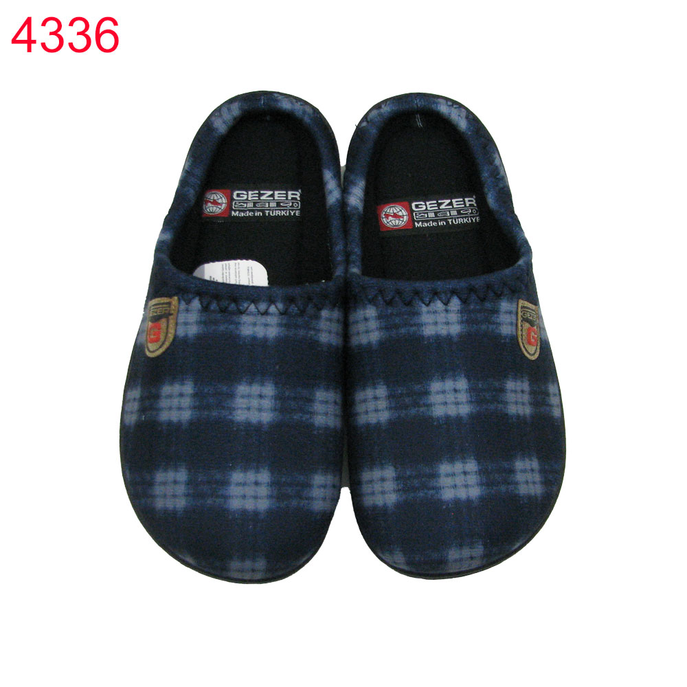 Домашни пантофи Gezer мъжки синьо каре 6 чифта в стек 2.49€/бр
