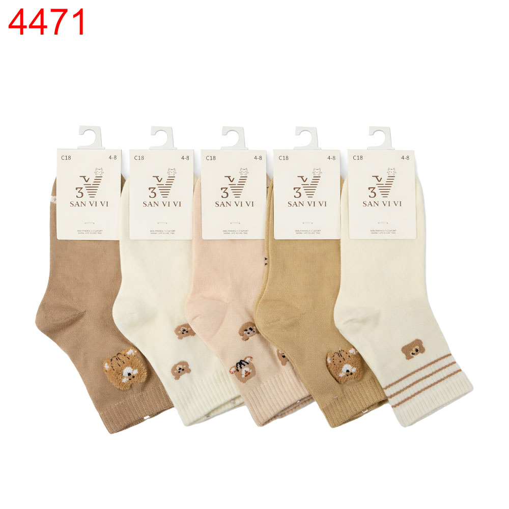 Чорап детски San Vivi памук момиче 4-8г. 10бр 0.50€/бр