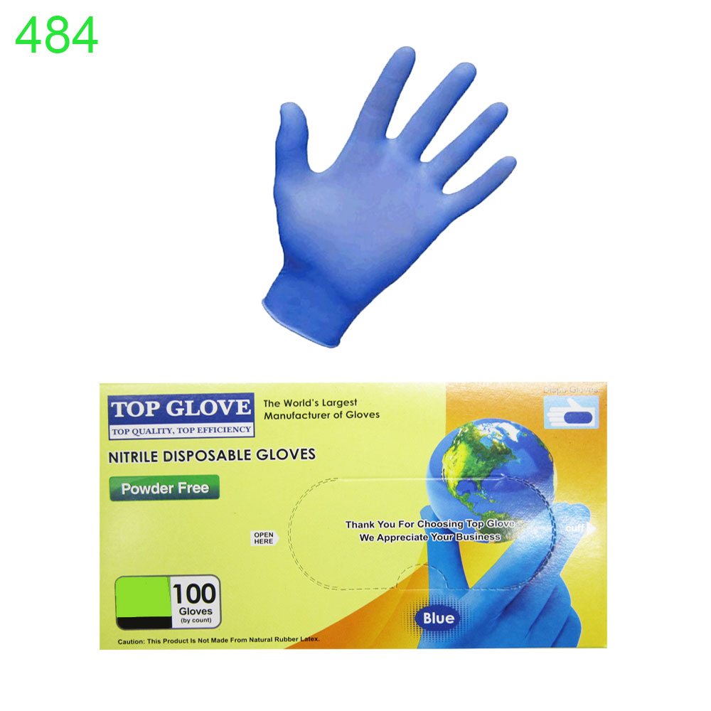 Ръкавици Top Glove за еднократна употреба нитрилниS, M, L, XL 100 бр 0.031€/бр !!! ПРИ НАД 10 КУТИИ