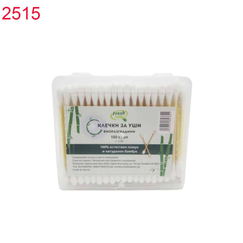 Клечки за уши бамбук 100 бр х12 в стек 0.36€/бр