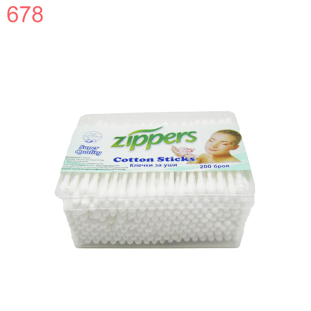 Клечки за уши Zippers 200 бр х12 0.69€/бр
