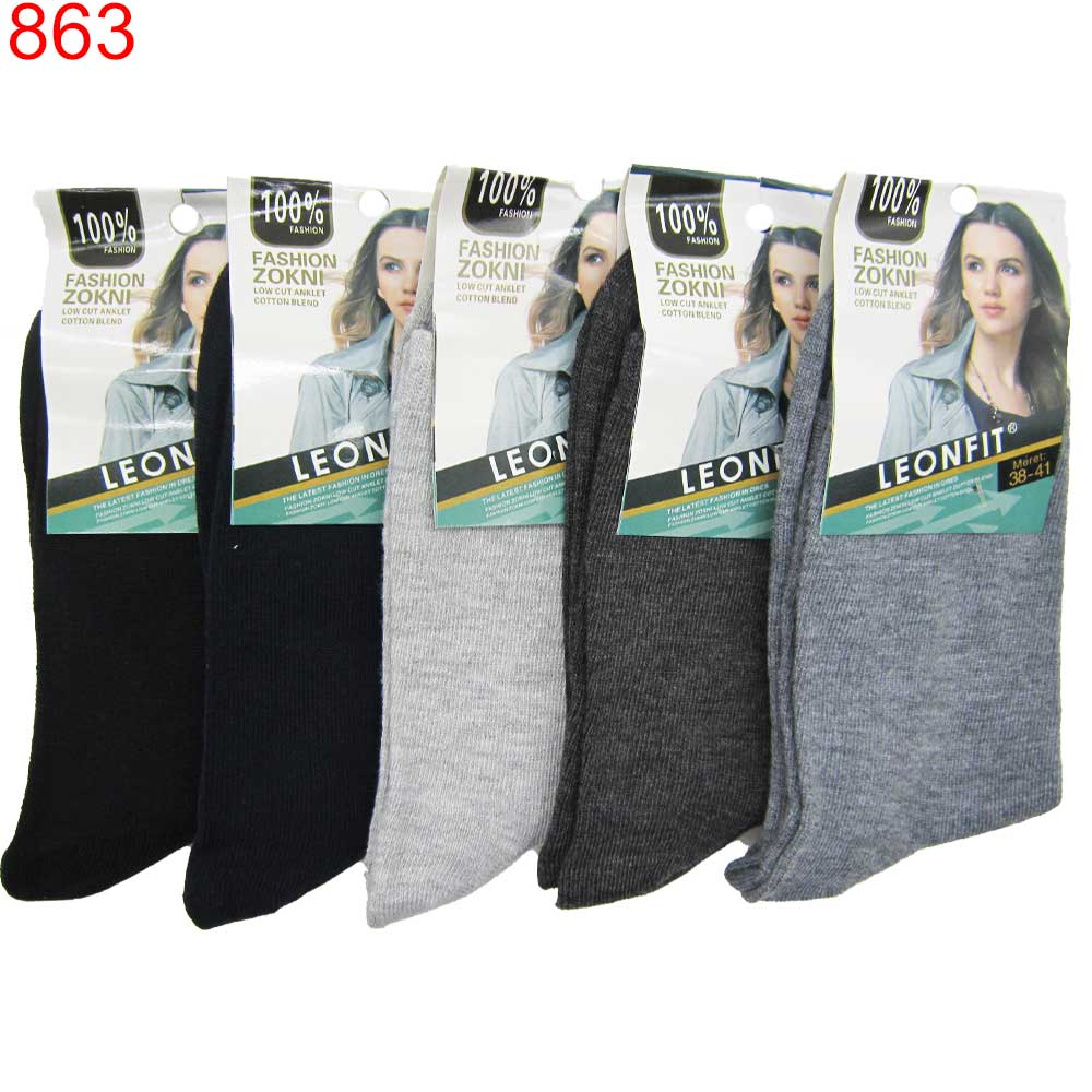 Чорап дамски Leonfit памук 35-38/38-41 5бр 0.90лв/бр