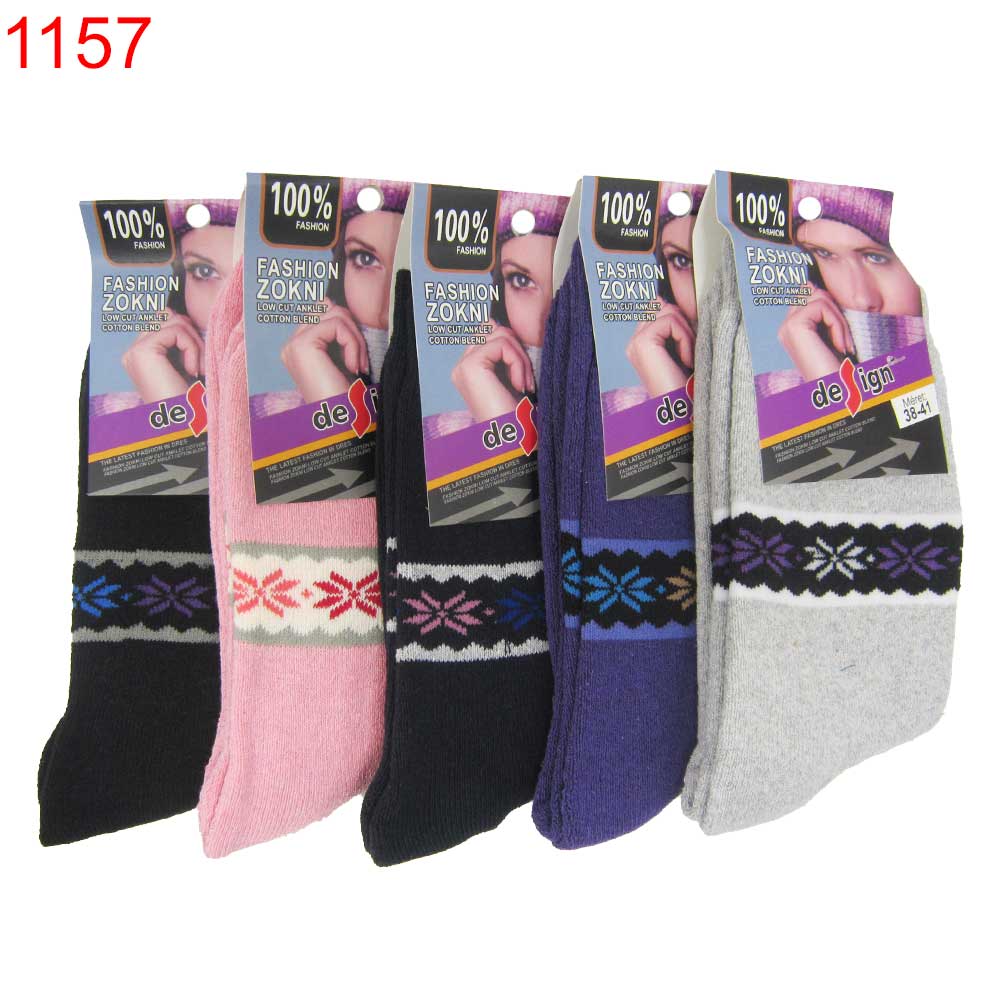 Чорап дамски Design памук термо 35-38 38-41 5бр 0.66€/бр