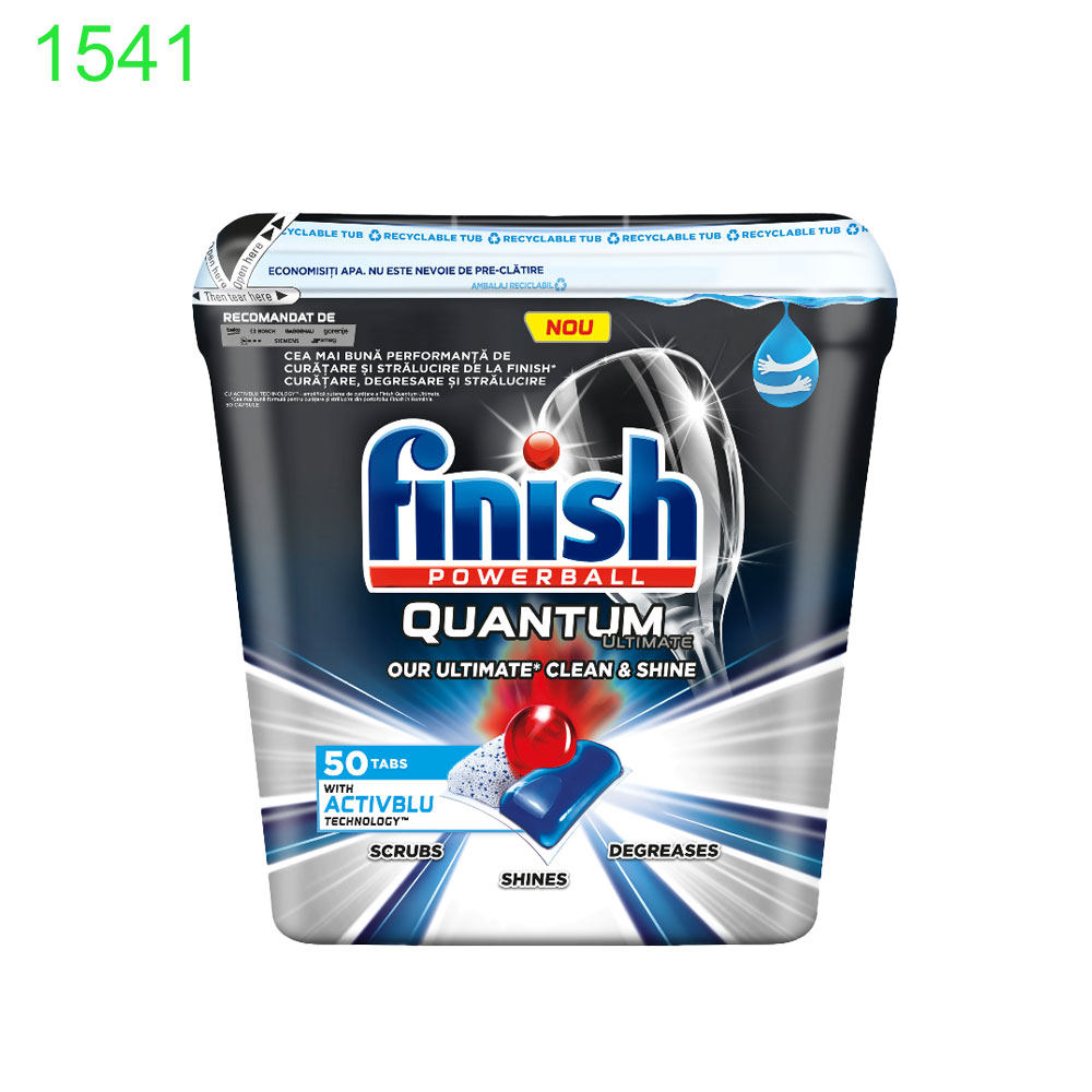 Таблетки за съдомиялна Finish Quantum Ultimate 50 бр в пакет 0.328лв/бр !!!!! ПРИ НАД 4 БРОЯ
