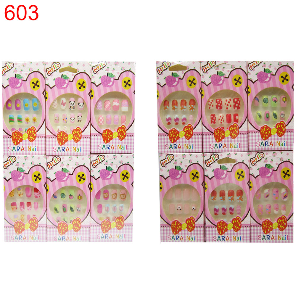 Изкуствени нокти самозалепващи детски 12 бр в стек 0.77€/бр