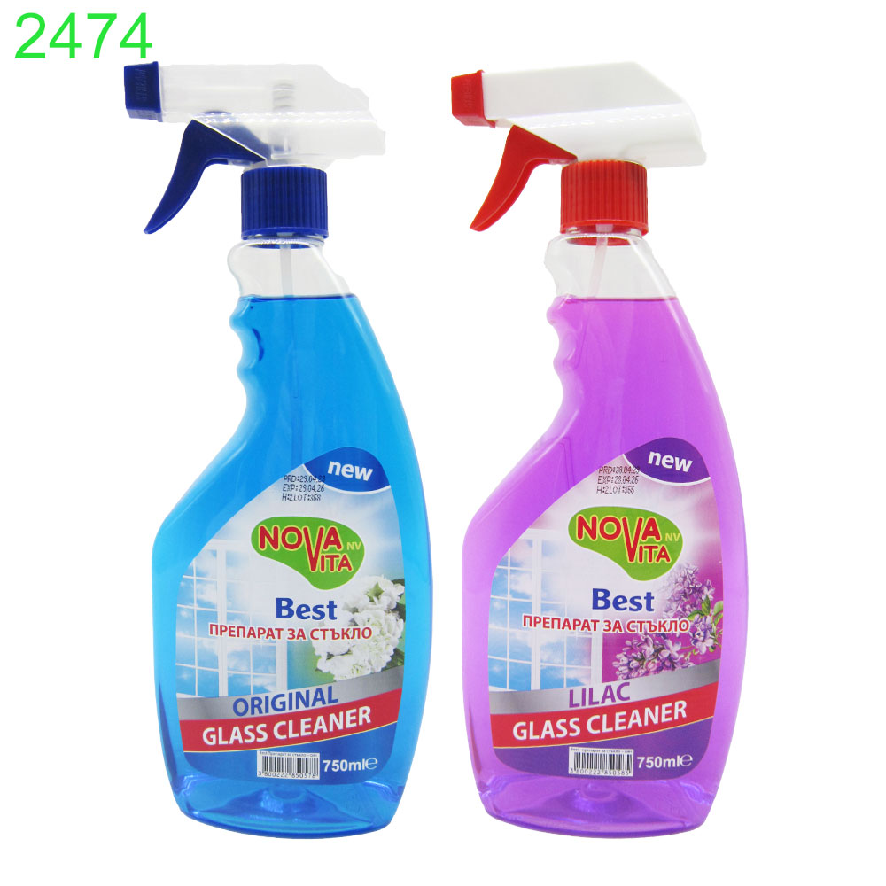Препарат за стъкло Nova Vita Best с аромат на Люляк и Цветя 750 мл !!! ПРИ НАД 6 БРОЯ