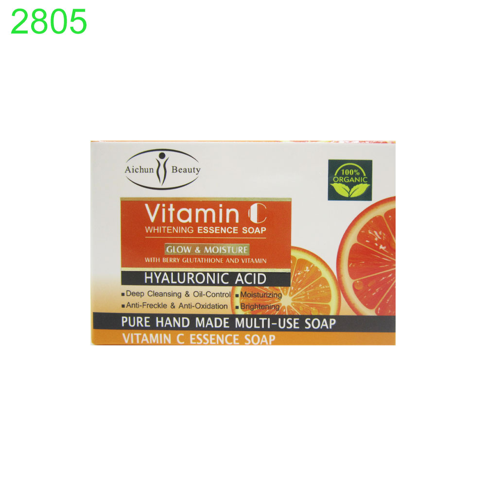 Натурален сапун Aichun Beauty Essence Soap с Витамин С и Хеалуронова киселина избелващ и дълбоко почистващ 100 гр
