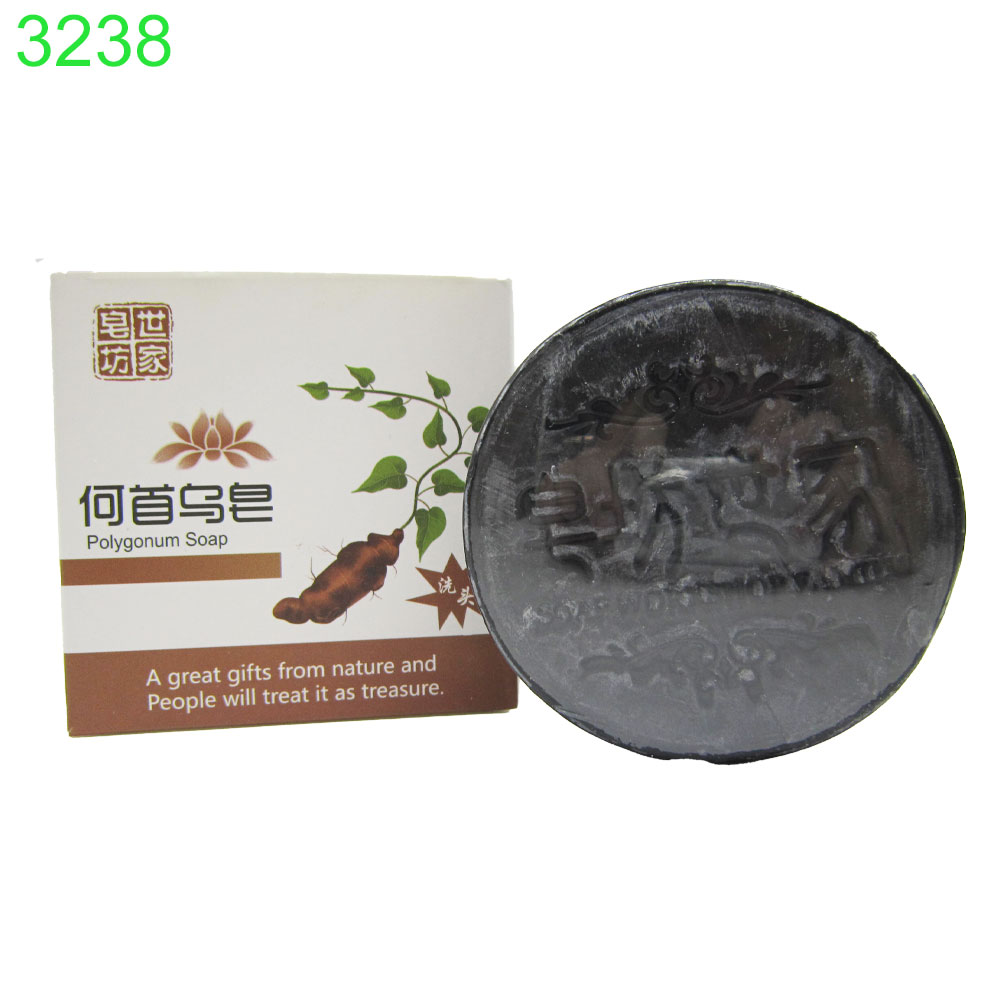 Натурален черен сапун-шампоан против косопад 100 гр