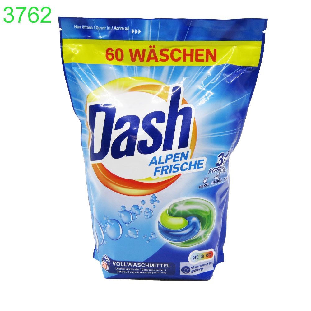Капсули за пране Dash Alpen Frische за бяло пране 60 бр в пакет 0.46лв/бр !!!!! ПРИ НАД 2 ПАКЕТА