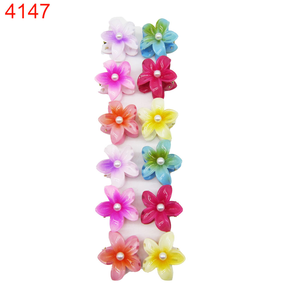 Шнола за коса малка пвц  цветна 12 бр 0.26€/бр