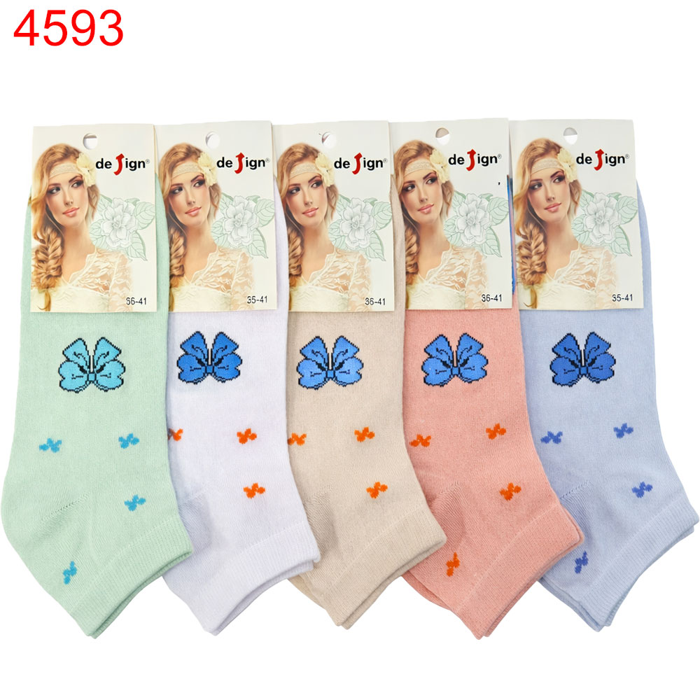 Чорап терлик дамски Design памук 36-41 5бр 0.35€/бр