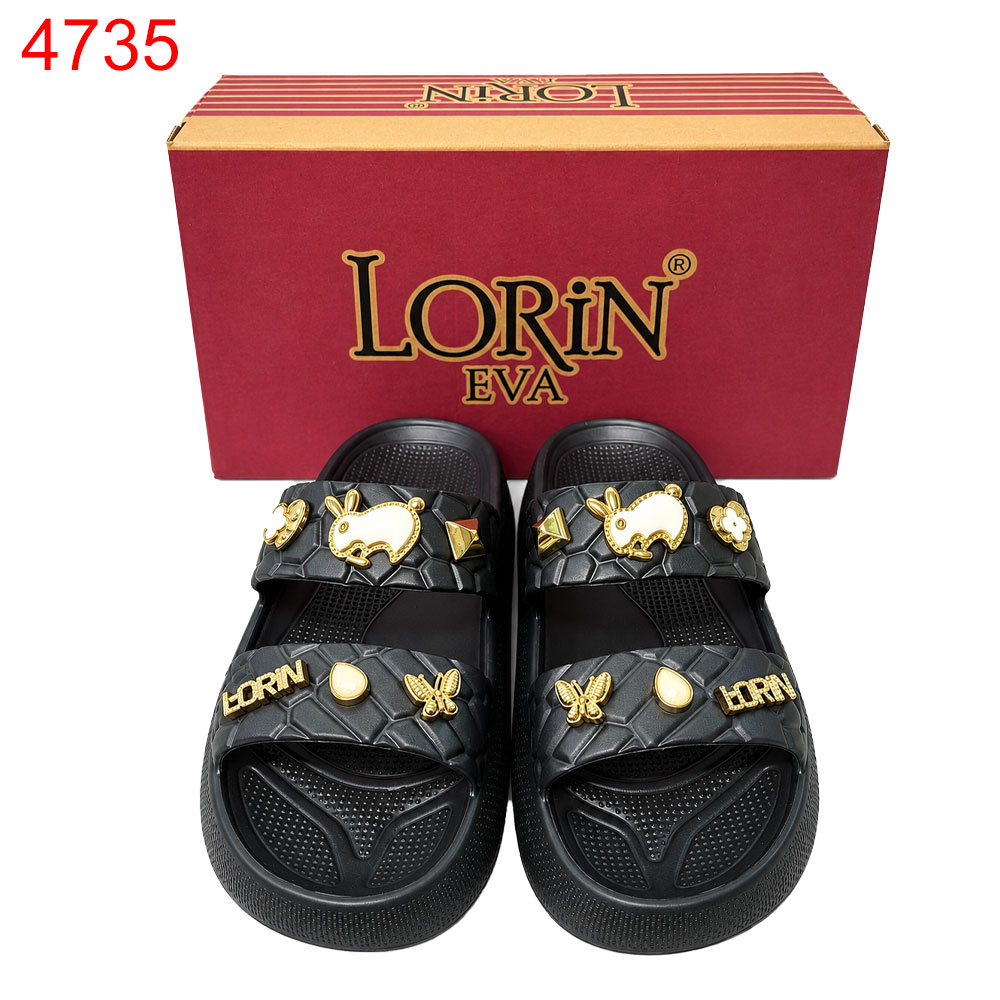 Чехли Lorin дамски висока платформа 36-40 черни 6 чифта в серия / 4.55€/бр