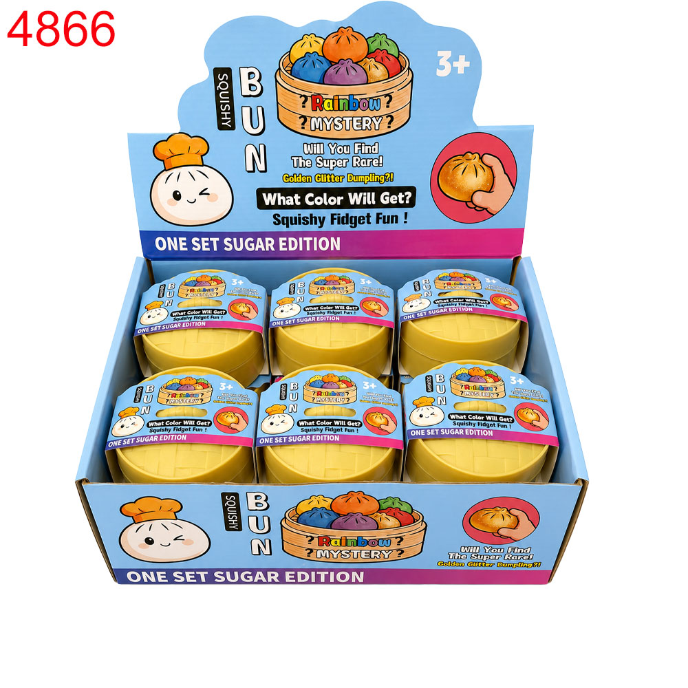Антистрес скуиш „Rainbow Mystery Bun“ – 12бр /2.30€/бр