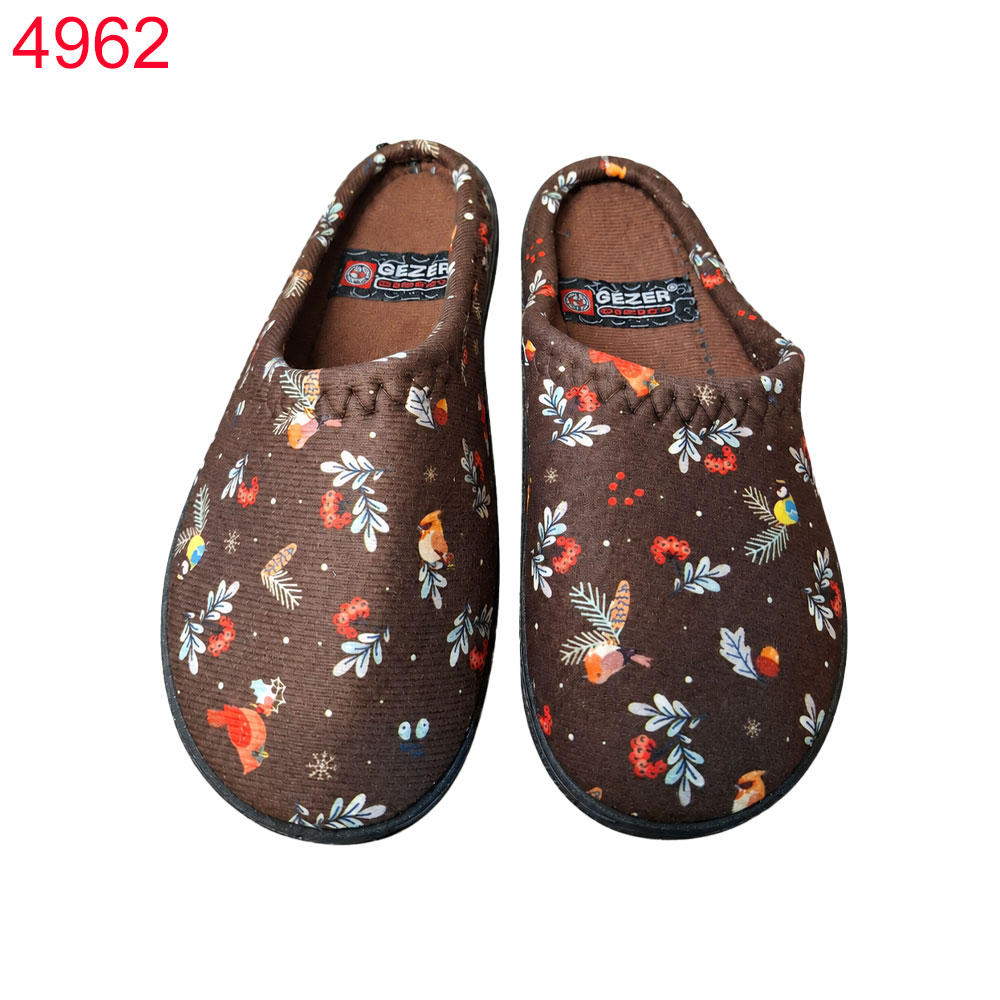 Домашни пантофи Gezer дамски кафеви 6 чифта в стек-36-41/ 2.25€/бр