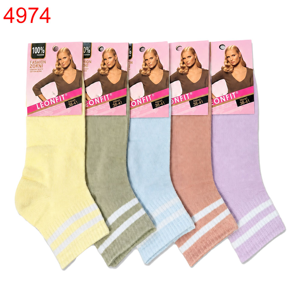 Чорап терлик дамски Leonfit памук 35-38/38-41 5бр 0.51€/бр