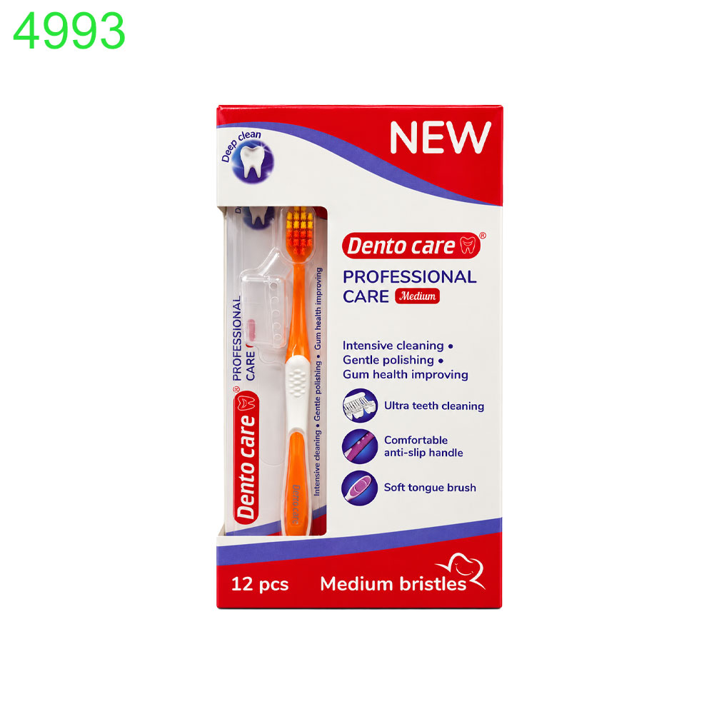 Четка за зъби Dento Care Profesional Medium 12 бр в кутия 0.51€/бр