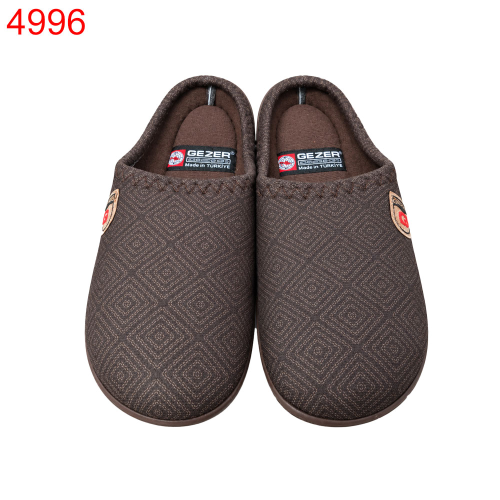 Домашни пантофи Gezer мъжки кафеви 6 чифта в стек-41-45/2.49€/бр