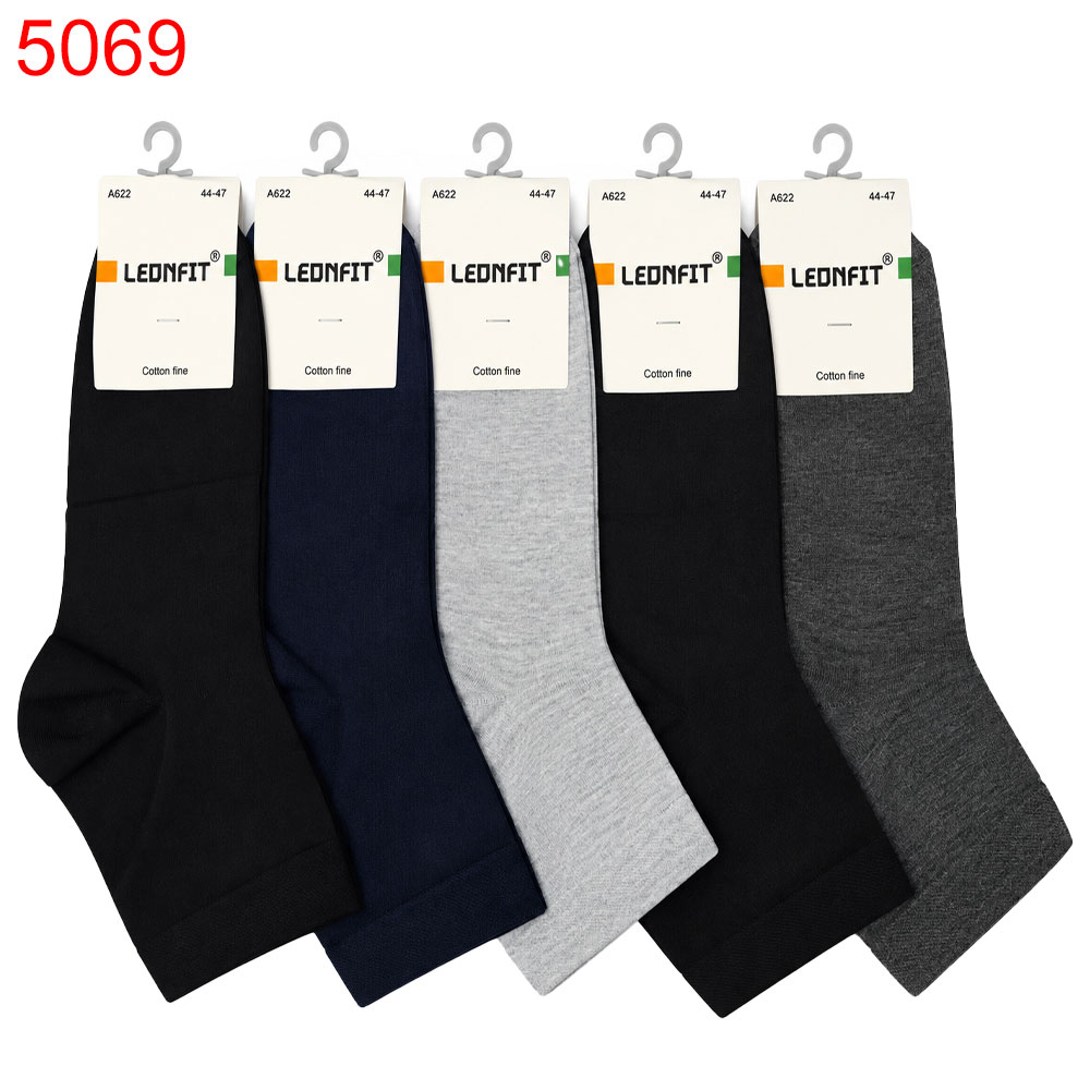 Чорап терлик мъжки Leonfit памук с висок конч 40-43/44-47 5бр 0.51€/бр