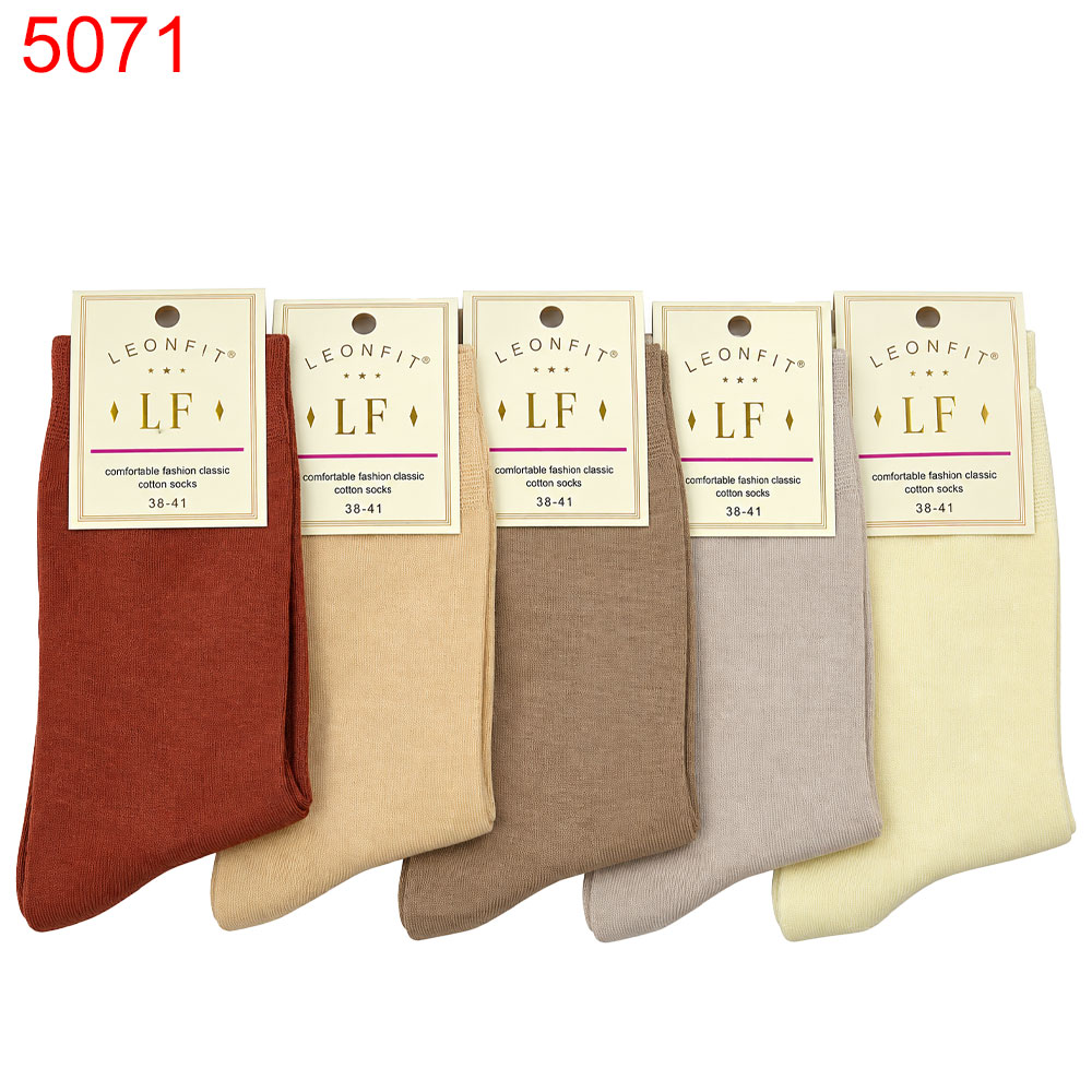 Чорап дамски Leonfit Comfort памук 35-38/38-41/ 5бр 0.61€/бр