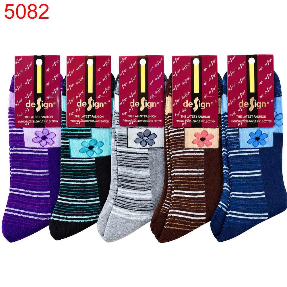 Чорап дамски Design памук термо 35-38 38-41 5бр 0.74€/бр