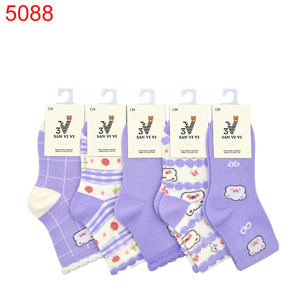 Чорап детски San Vivi памук момиче 1-4г. 10бр 0.50€/бр