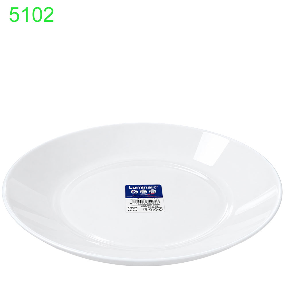 Чиния основна Luminarc аркопал– 25 см, бяла/0.97€ за брой/12 БРОЯ В КУТИЯ