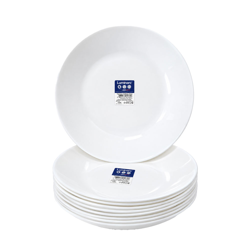 Чиния основна Luminarc аркопал– 25 см, бяла/0.97€ за брой/12 БРОЯ В КУТИЯ - Image 3